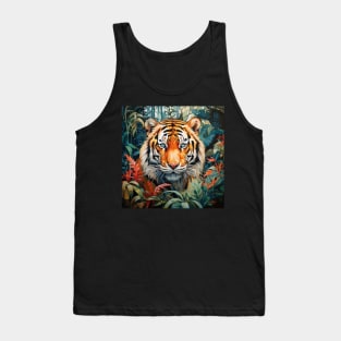 Tiger face deep in the jungle Tank Top